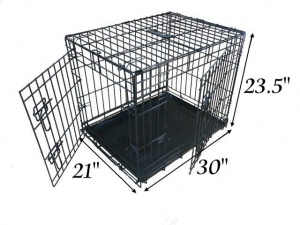30 Inch Ellie Bo Standard Medium Dog Cage in Black Only Dog Cages